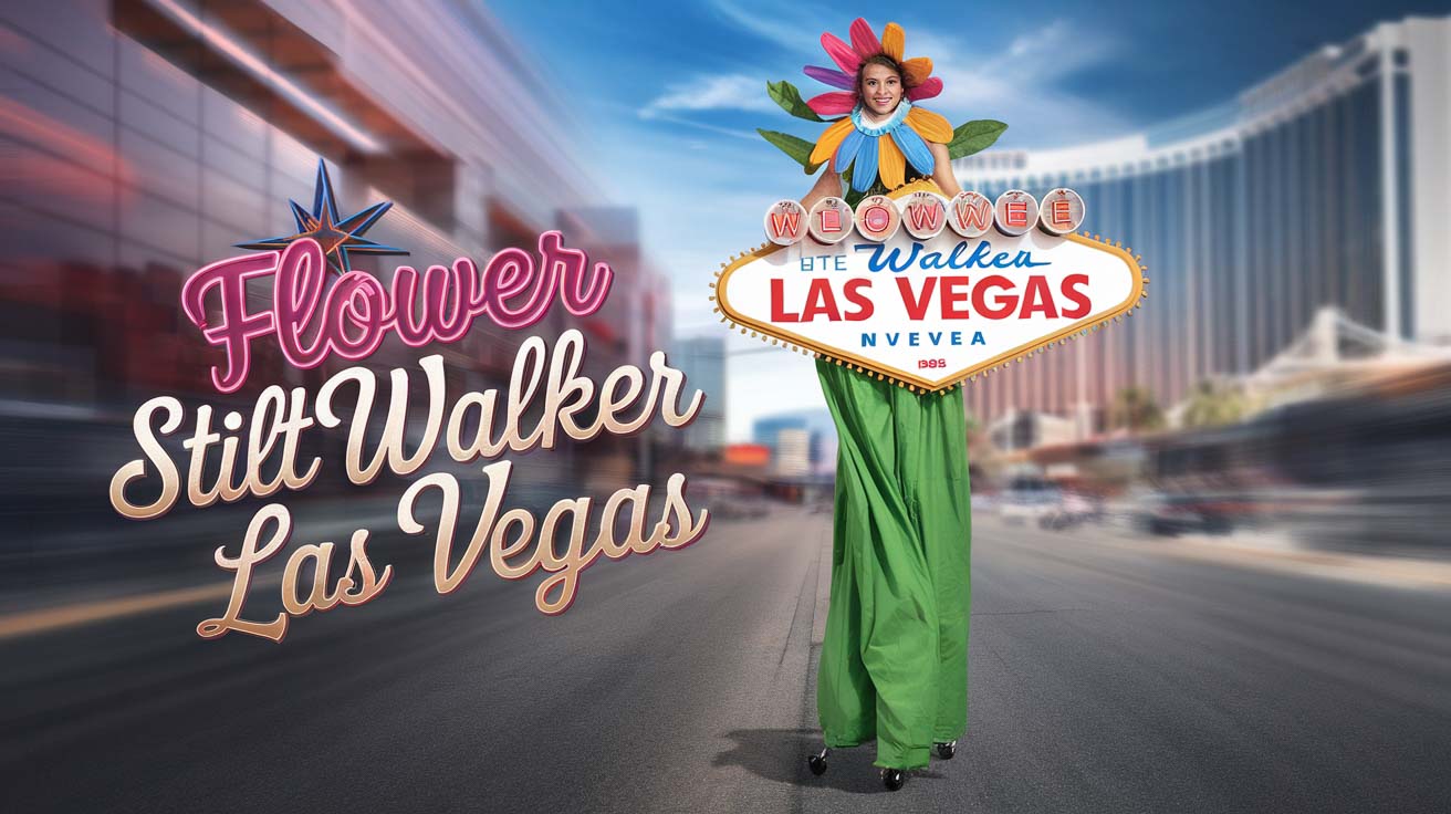 Flower Stilt Walker in Las Vegas