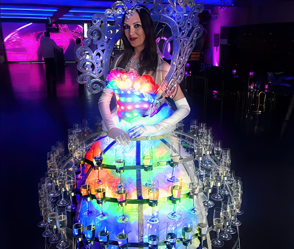 LED Champagne Skirt Las Vegas