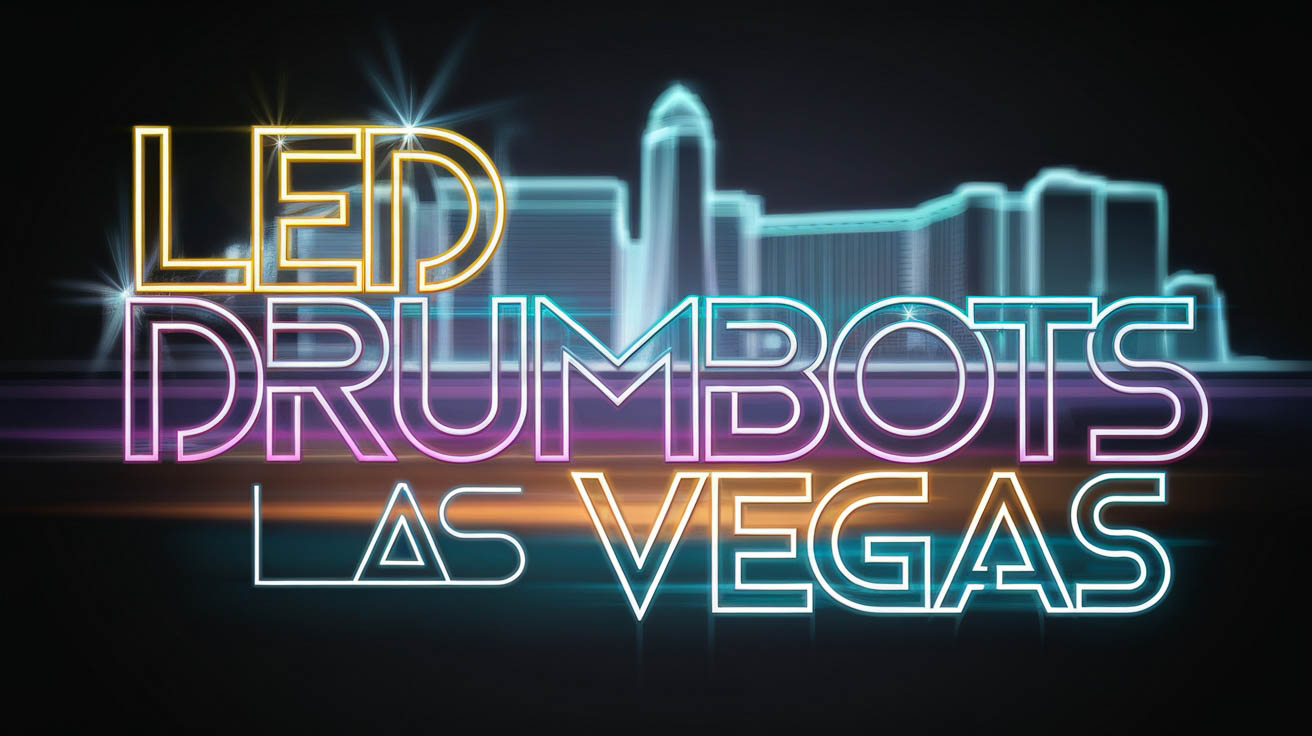 LED Drumbots in Las Vegas