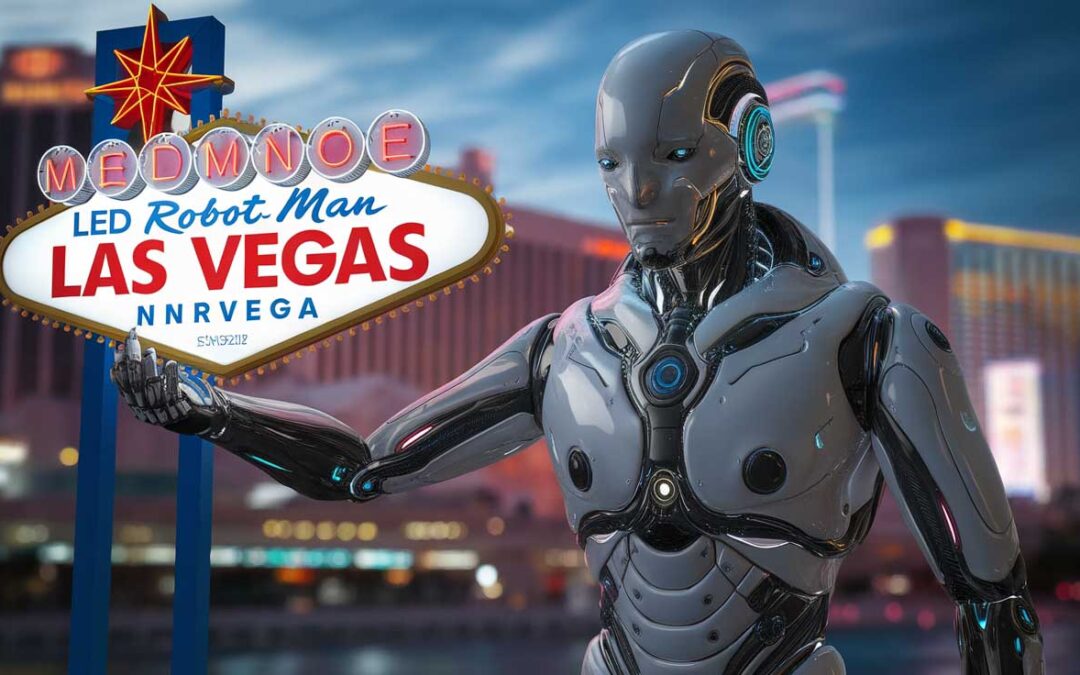 LED Robot Man in Las Vegas