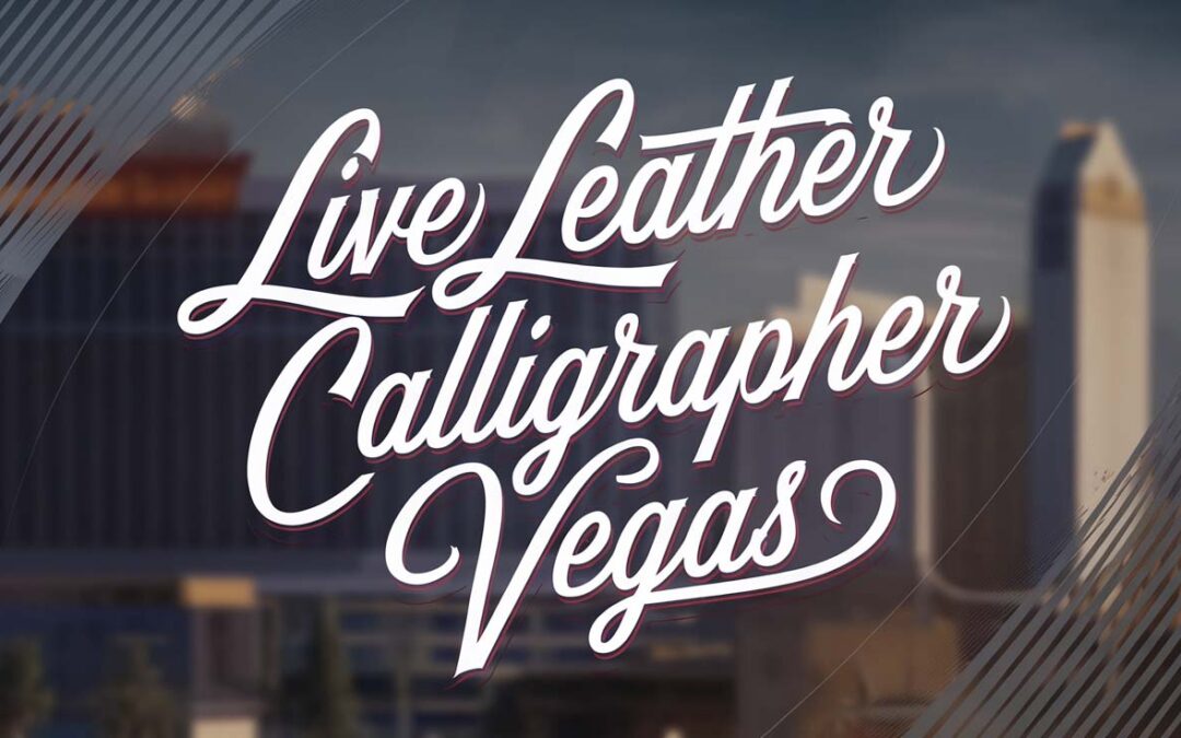 Live Leather Calligrapher in Las Vegas