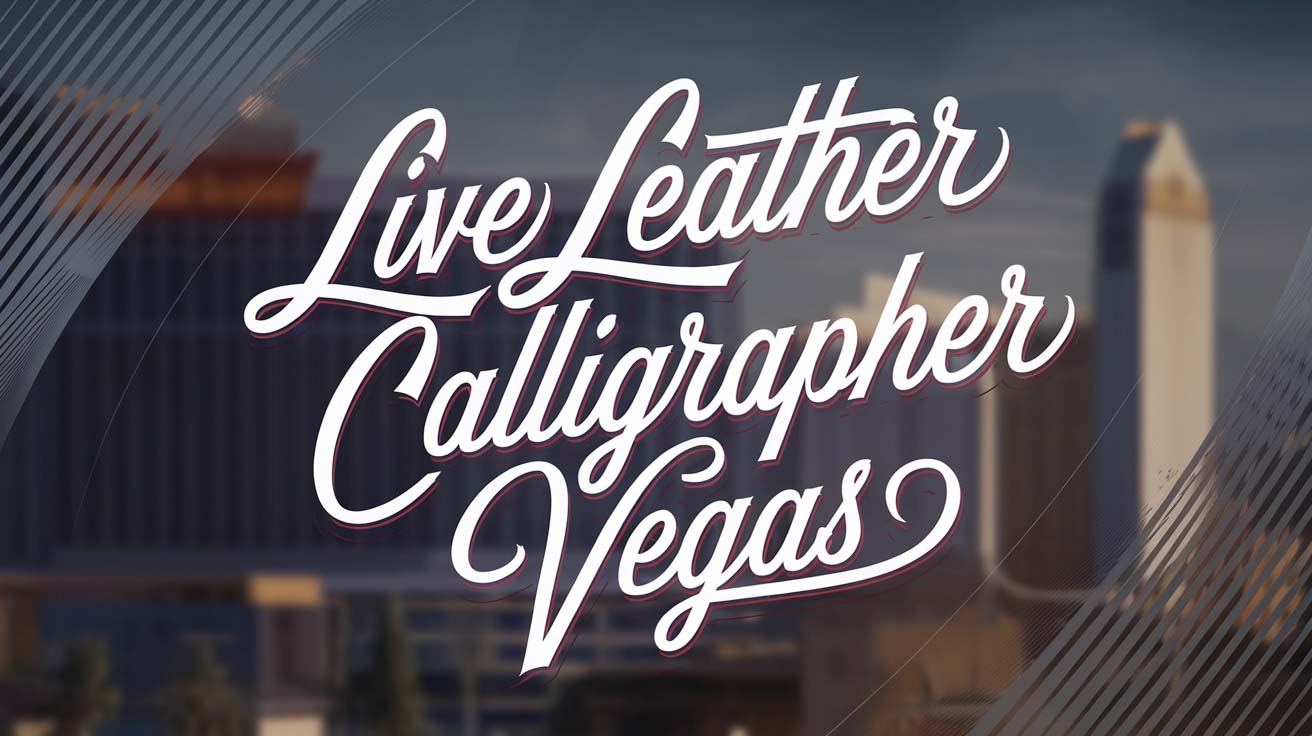 Live Leather Calligrapher in Las Vegas