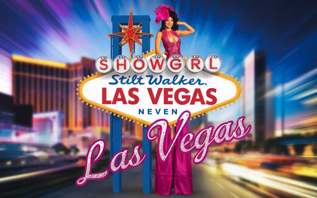 Showgirl Stilt Walker in Las Vegas